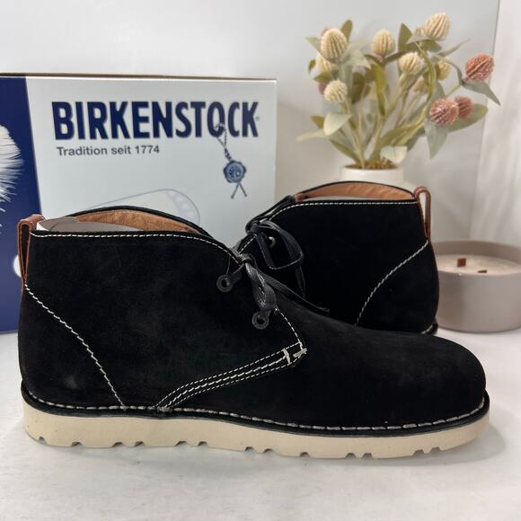 Birkenstock Harris Suede Lace Up Chukka Boots Black 0447101 Men's 10/EU 43 NWB - Picture 7 of 10